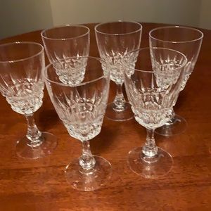 Cristal D’Arques Pompadour set of 6 wine glasses